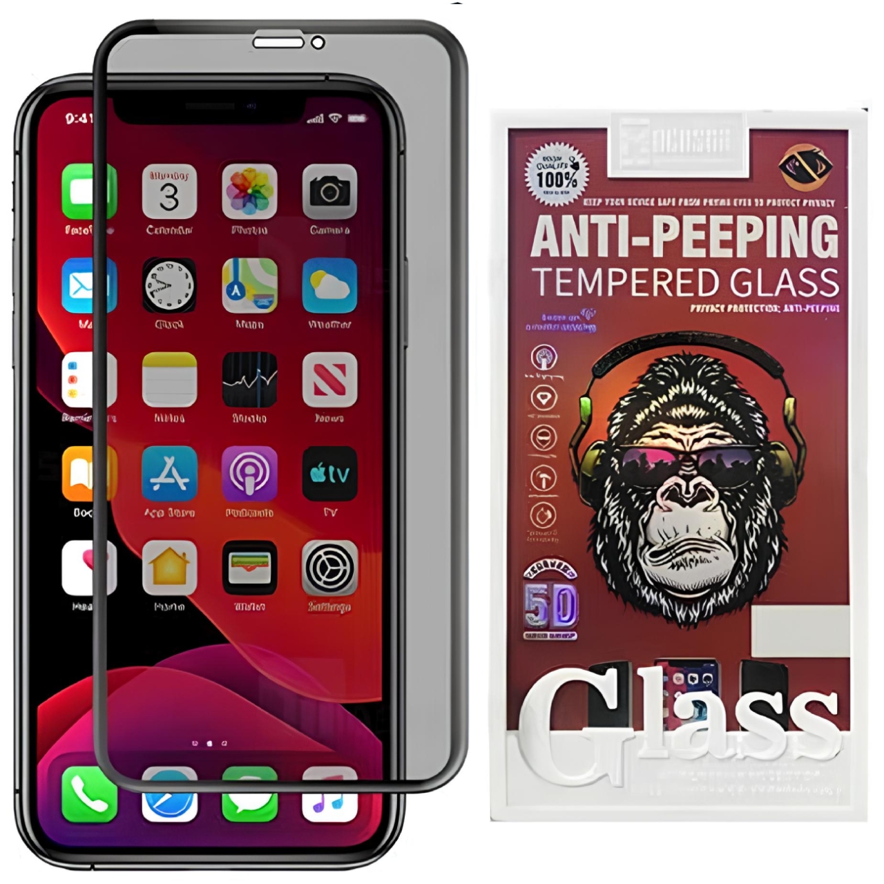  گلس پرایوسی تمام چسب آیفون 15 موکوسون Anti-Peeping 