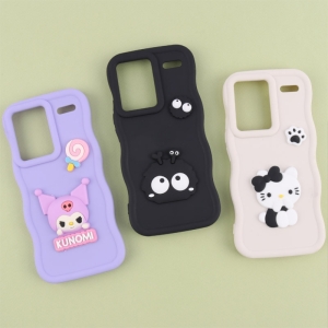 کاور مدل موج دار عروسکی برجسته مناسب برای گوشی موبایل شیائومی مدل Redmi Note 13 Pro Plus