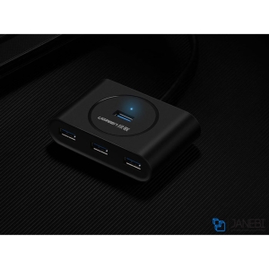  پاورهاب یو اس بی 4 پورت یک متر یوگرین مدل Ugreen CR113 20291 USB 3.0 HUB 4 port 