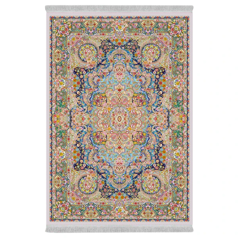 فرش پارچهای دفه مدل فرشینه طرح مدرن کد 983