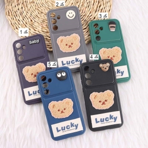 کاور ژله ای Lucky عروسکی محافظ لنزدار مناسب برای گوشی موبایل سامسونگ Galaxy A55 