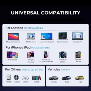  شارژر فندکی سوپر فست شارژ ماشین تایپ سی 120 وات با کابل دو سر تایپ‌سی جویروم مدل JR-CCN07 