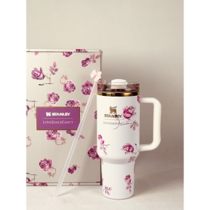 تراول ماگ مدل دسته دار گل دار کد QUENCHER H20 TUMBLER گنجایش 1.180 لیتر