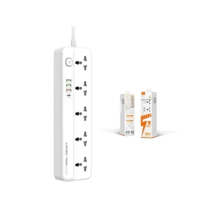  چند راهی برق ۵ سوکت، 3 یو اس بی و 1 تایپ سی الدنیو مدل LDNIO SC5415 Power Strip With USB Port 