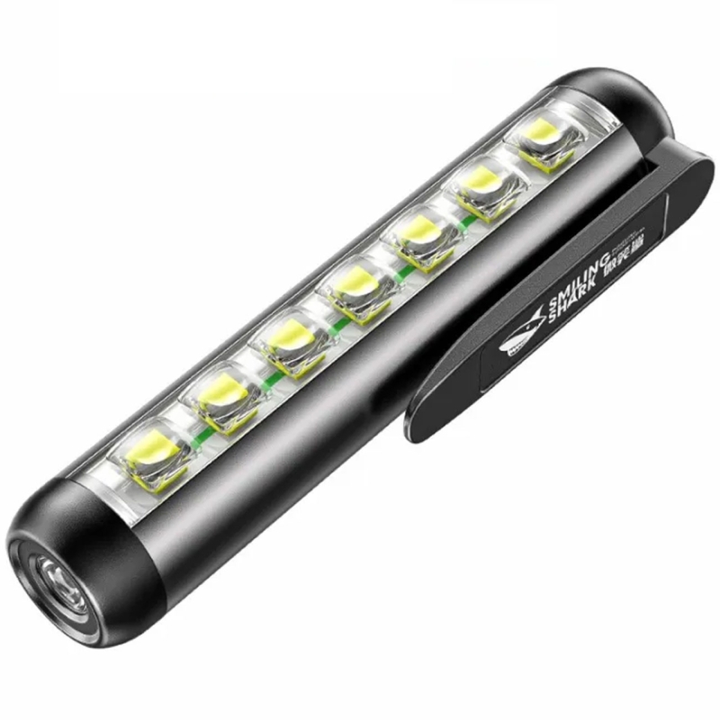  چراغ قوه کوچک گیره دار شارژی اسمایلینگ شارک مدل GZ-5155 