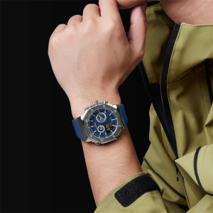 ساعت مچی عقربه‌ای مردانه کوارتز نیوی فورس مدل دو زمانه کد SR9216BE