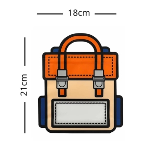  زیپ کیپ طرح کوله پشتی نارنجی بسته پنج عددی