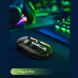  موس بی سیم طرح شفاف گرین لاین مدل GNTRMSELITEGY 