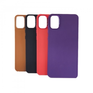 کاور مدل چرمی ژله ای دور محافظ متال  محافظ انز دار مناسب برای گوشی سامسونگ Samsung Galaxy A05s