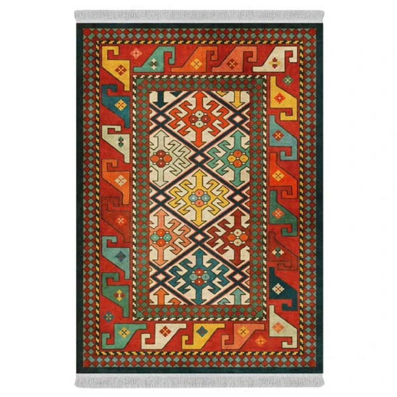 فرش پارچهای دفه مدل فرشینه هازان مخمل کد 164