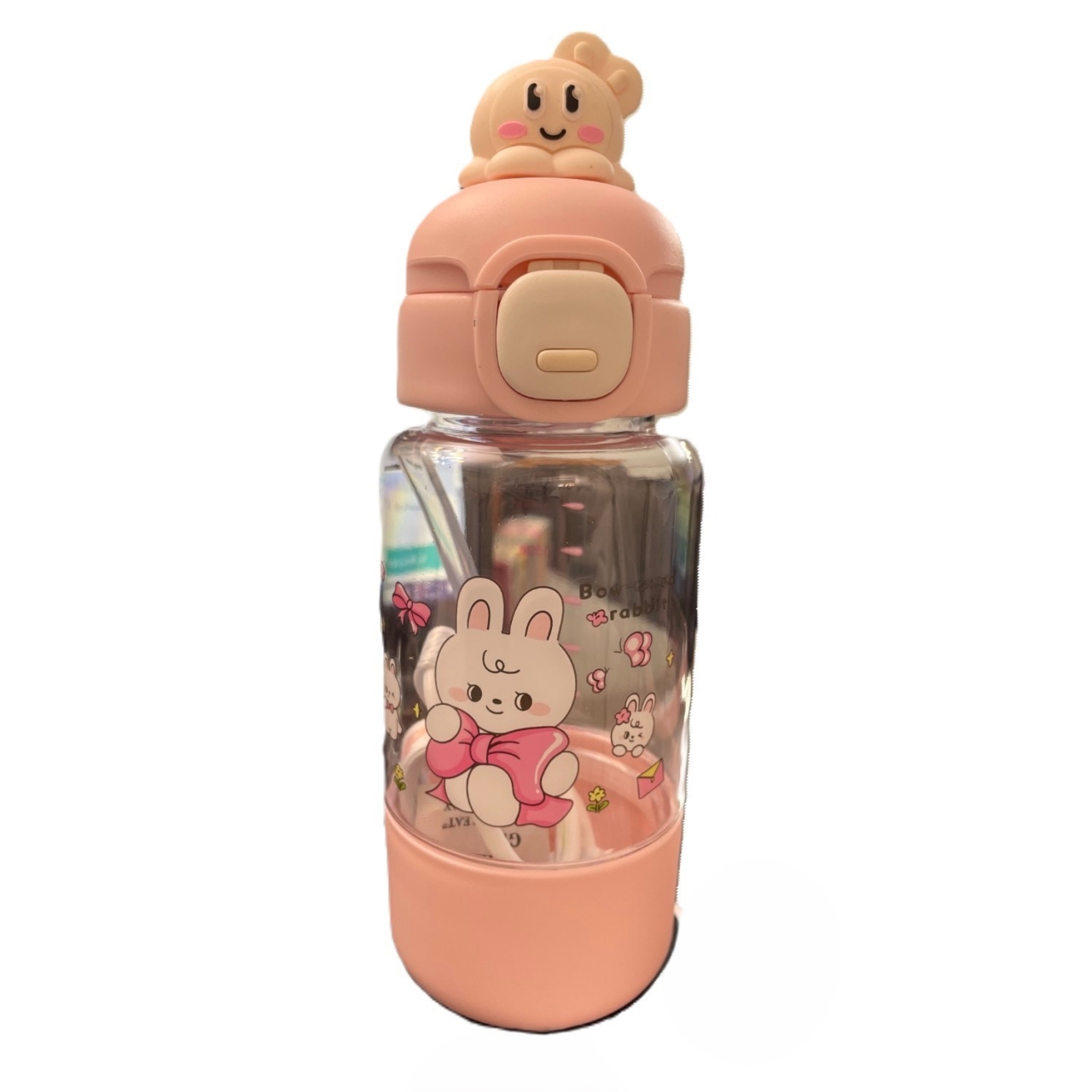 قمقمه نی دار مدل سر سیلیکونی طرح خرگوش