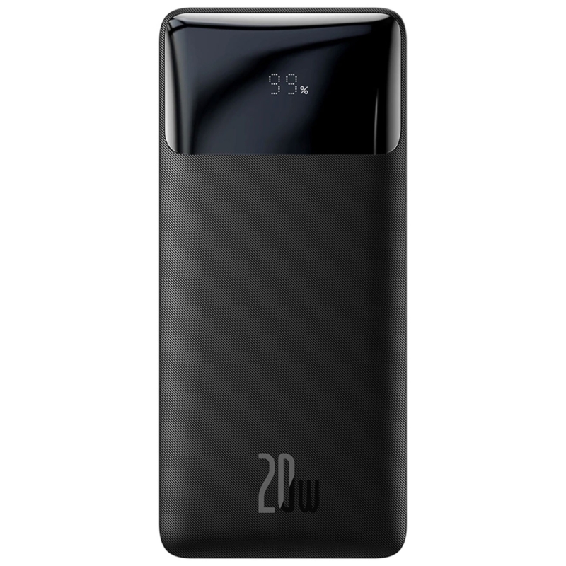  پاوربانک فست شارژ تایپ سی و یو اس بی 20 وات 20000 بیسوس با کابل میکرو یو اس بی 25 سانتی‌متری  مدل PPBD050302 