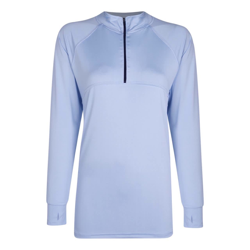 تی شرت آستین بلند ورزشی زنانه پانیل مدل 416 آبی آسمانی