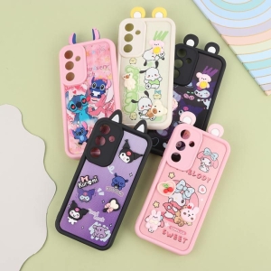 کاور مدل سولید عروسکی برجسته محافظ لنز دار مناسب برای گوشی موبایل سامسونگ مدل Samsung Galaxy A55