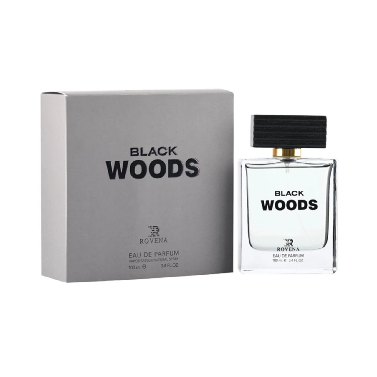 ادکلن مردانه روونا مدل وود بلک وود مشکی حجم ۱۰۰ میل