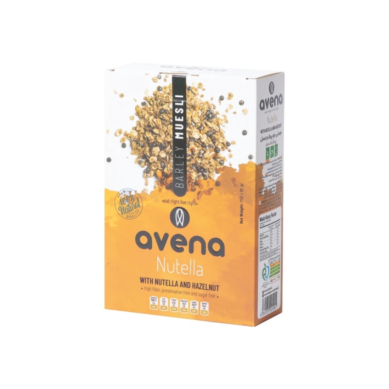 موسلی جوپرک و عسل و نوتلا و فندق و شکلات چیپسی اونا 250 گرمی