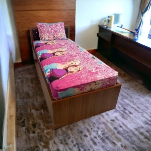 ملحفه کشدار دخترانه تک نفره 2 تکه Cheshik مدل فروزن سایز 90*200 سانتی متر