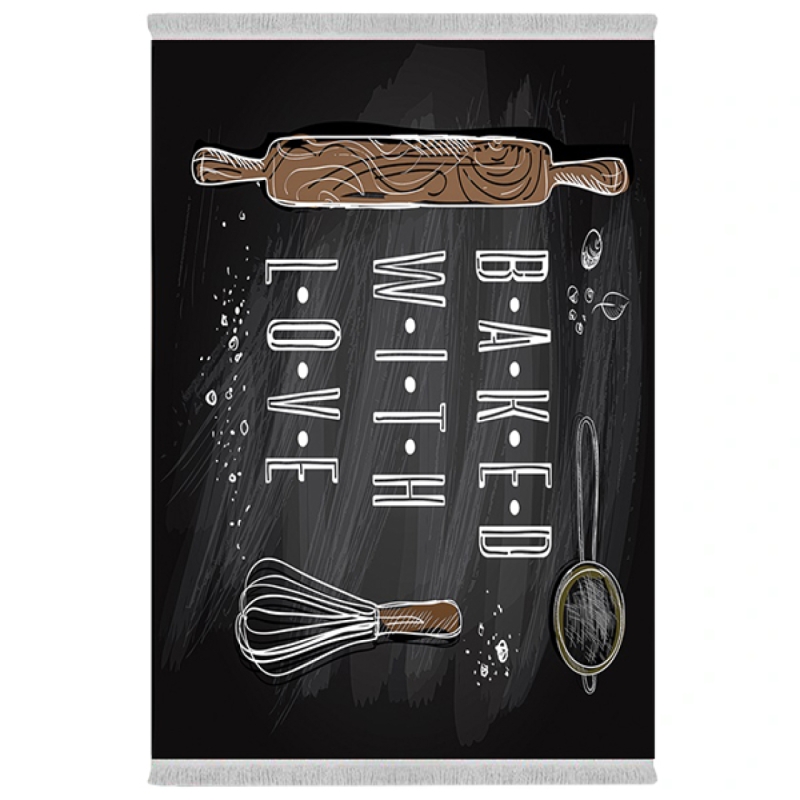 فرش پارچهای دفه مدل فرشینه طرح آشپزخانه کد 1140