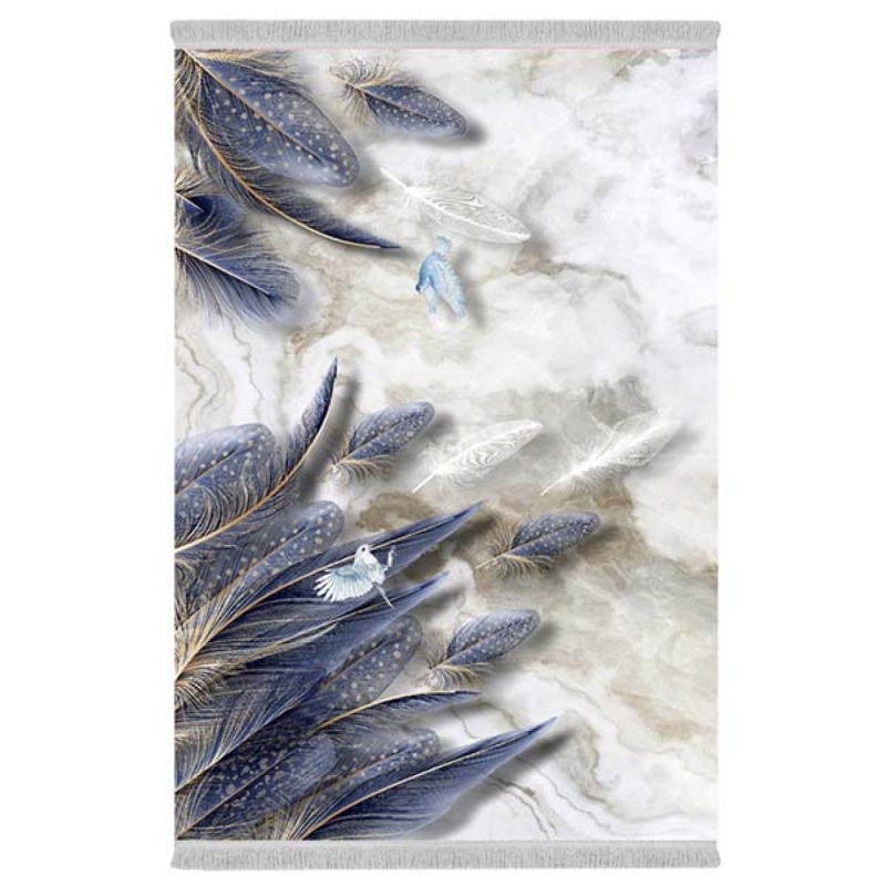 فرش پارچهای دفه مدل فرشینه طرح مدرن کد 174