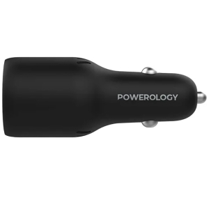  شارژر فندکی فست شارژ ماشین تایپ سی و یو اس بی 85 وات پاورولوژی مدل PCCSR014 