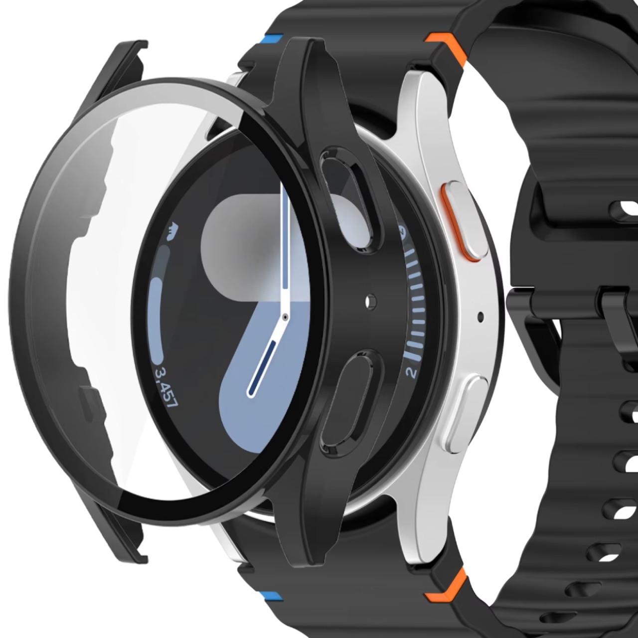  قاب محافظ و گلس ساعت هوشمند سامسونگ 40 میلی‌متری سری 4 و 5 لیتو +S 
