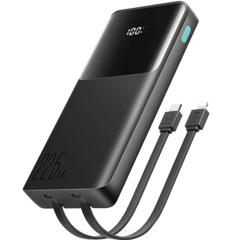  پاوربانک شارژ سریع 22.5 وات 10000 یو اس بی، تایپ سی و لایتنینگ جویروم مدل JR-PBF19 