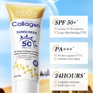 کرم ضد آفتاب سادور مدل کلاژن SPF 50 وزن 40 گرم