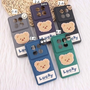 کاور ژله ای Lucky عروسکی محافظ لنزدار مناسب برای گوشی موبایل شیائومی Redmi Note 14 Pro 5G