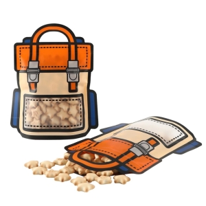  زیپ کیپ طرح کوله پشتی نارنجی بسته پنج عددی