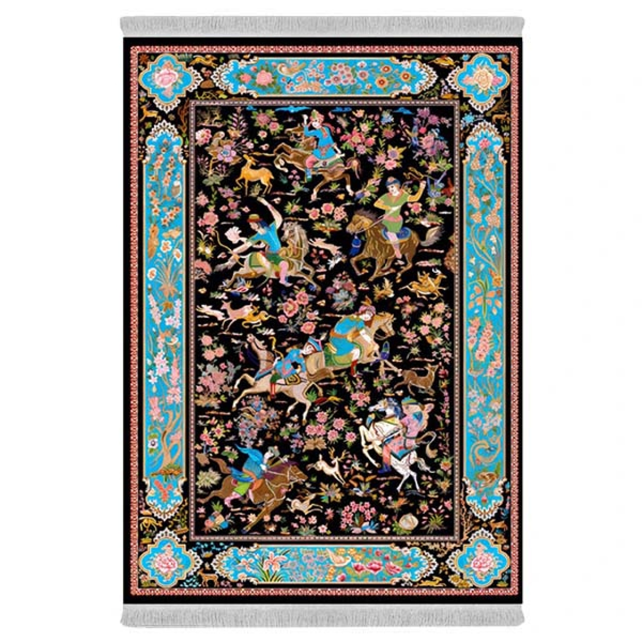 فرش پارچهای دفه مدل فرشینه هازان مخمل کد 058