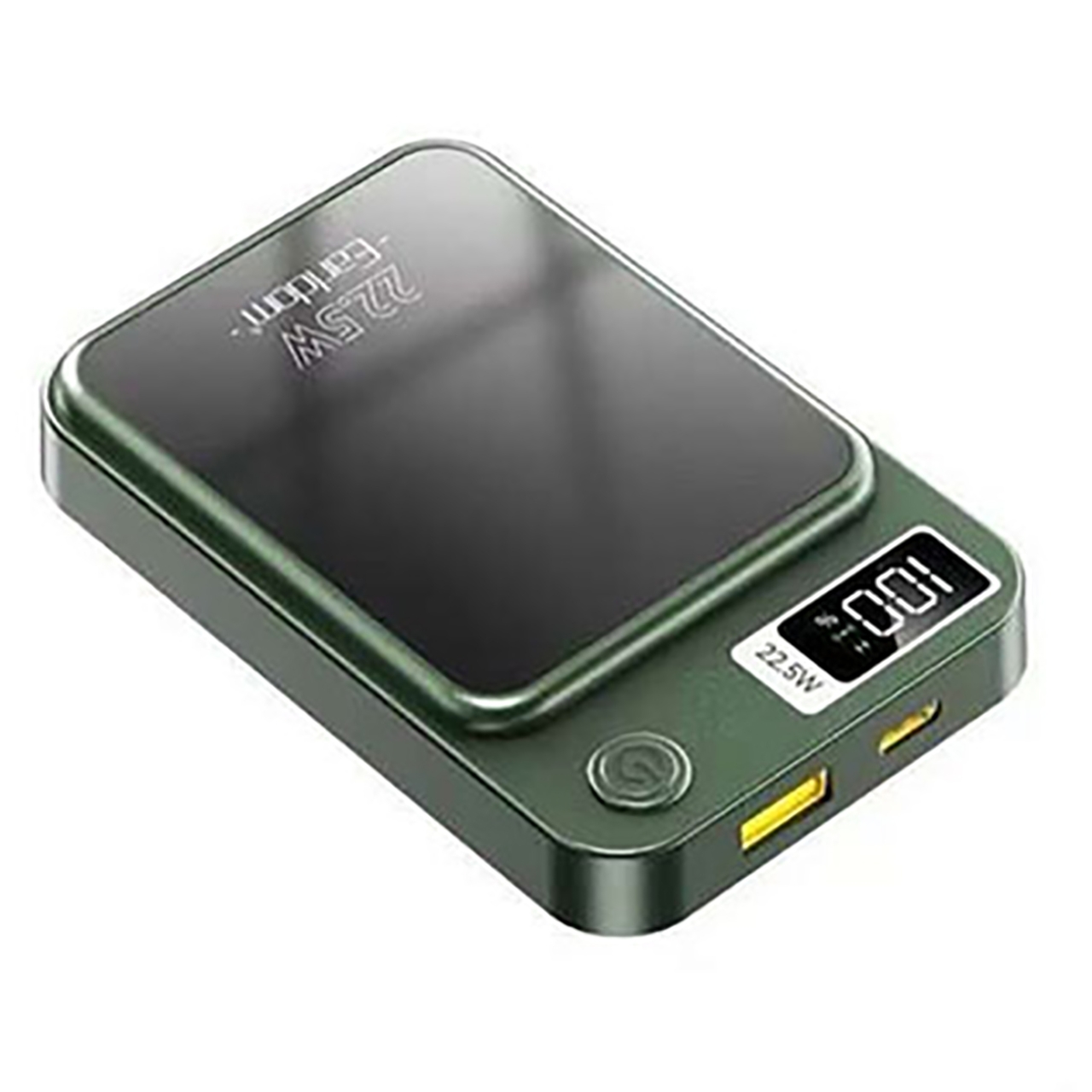 پاوربانک فست شارژ مگنتی 15 وات، یو اس بی و تایپ سی 22.5 وات 10000 ارلدام مدل ET-PD34