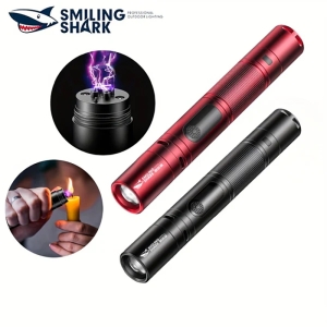  چراغ قوه شارژی ضدآب و فندک الکتریکی اسمایلینگ شارک مدل SD-0720 