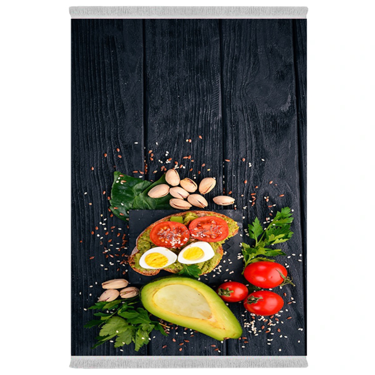 فرش پارچهای دفه مدل فرشینه طرح آشپزخانه کد 1141