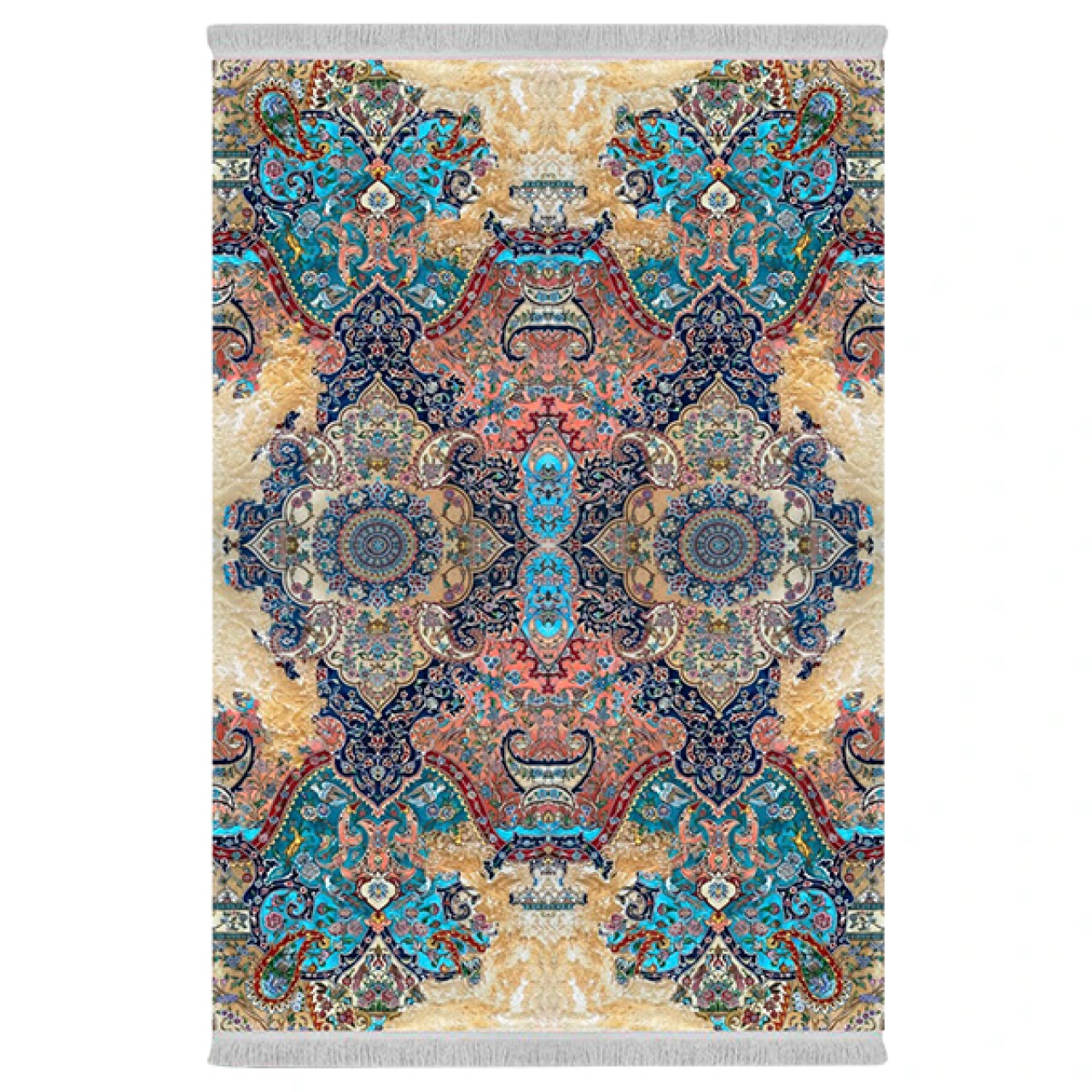 فرش پارچهای دفه مدل فرشینه طرح مدرن کد 998