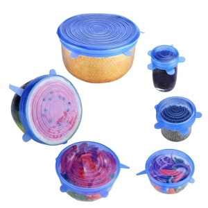 درپوش ظرف مدل سیلیکونی مجموعه 6 عددی مدل SUPER STRETCH