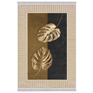 فرش ماشینی 1000 شانه دفه زمینه کرم حاشیه کرم مدل ابریشم‌نما کد 0583