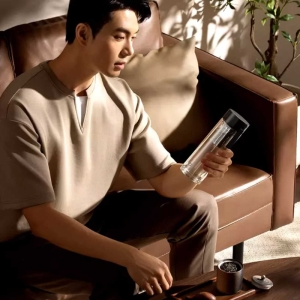  فلاسک شیشه‌ای دو لایه مسافرتی 400 میلی‌لیتری میجیا شیائومی مدل  MJBLB01PL 