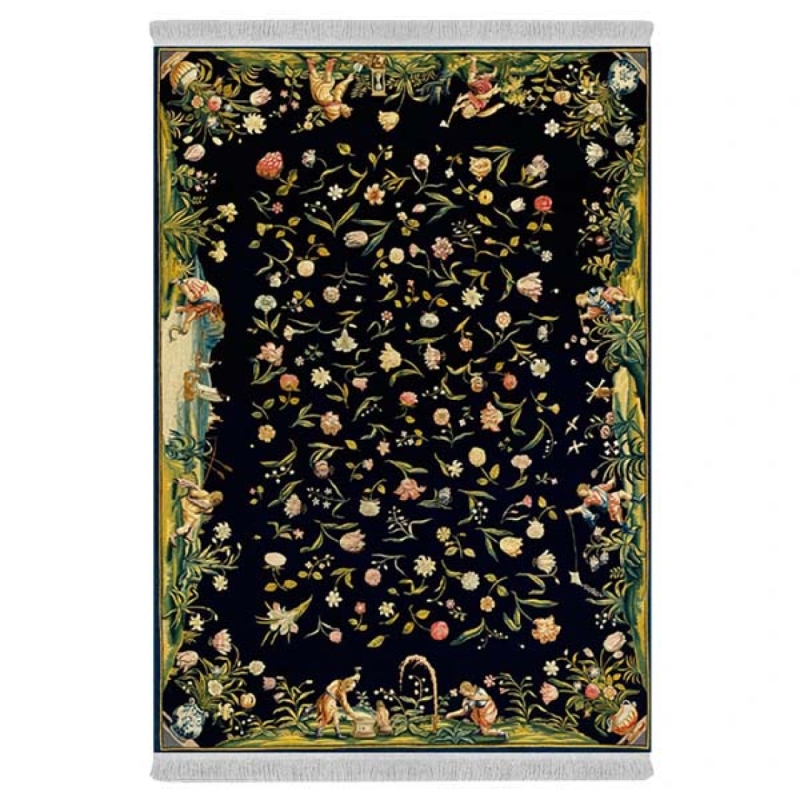 فرش پارچهای دفه مدل فرشینه هازان مخمل کد 061