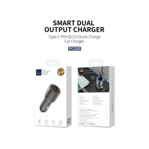  شارژر فندکی فست شارژ ماشین تایپ سی وات ویوو مدل PC100 