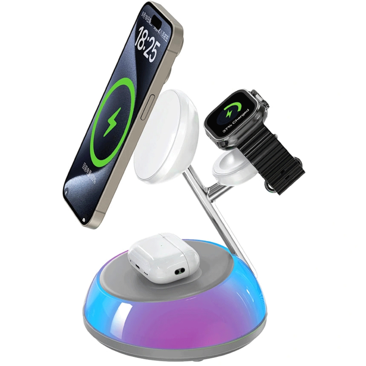  شارژر وایرلس مگنتی رومیزی 15 وات ویوو مدل wi-w036 