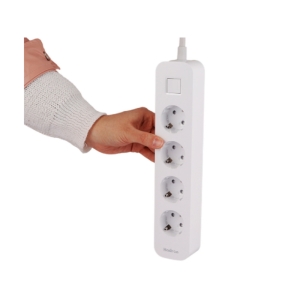  چند راهی برق ارت دار چهار سوکت هادرون مدل Hadron P24 4 AC Way Power Strip 16A 