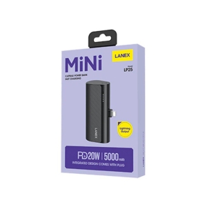  پاوربانک کپسولی 5000 میلی آمپر 20 وات لایتنینگ لانکس مدل LP25 