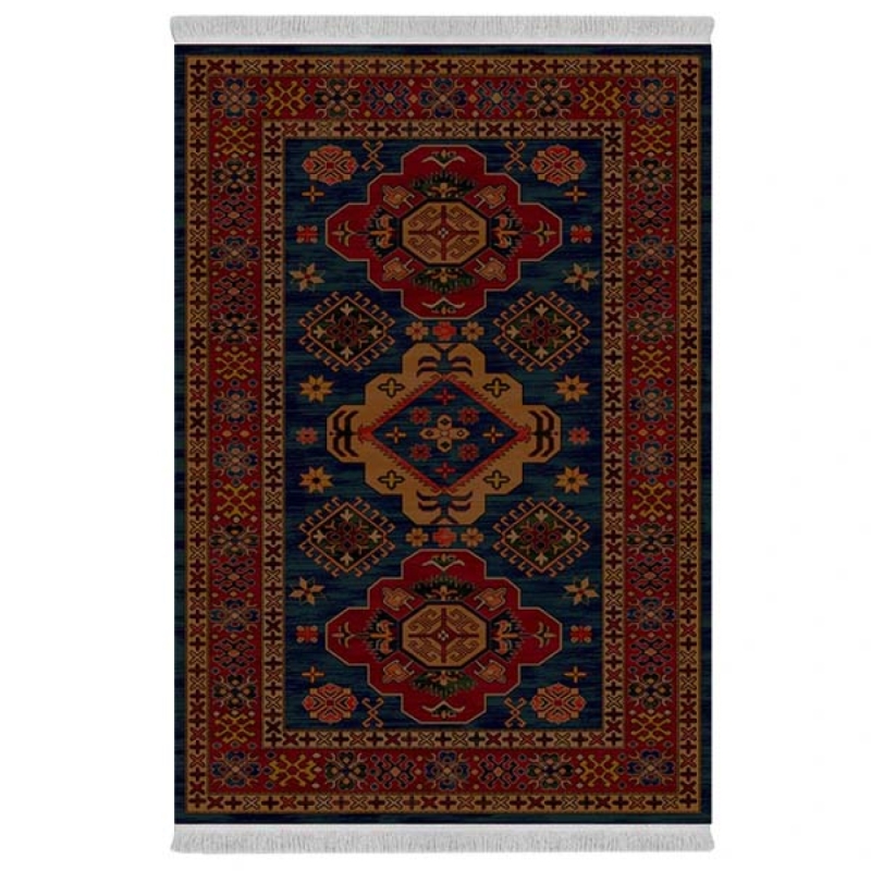 فرش پارچهای دفه مدل فرشینه طرح مدرن کد 527