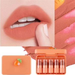 رژ لب جامد دراگون رانی مدل هویج مجموعه 5 عددی