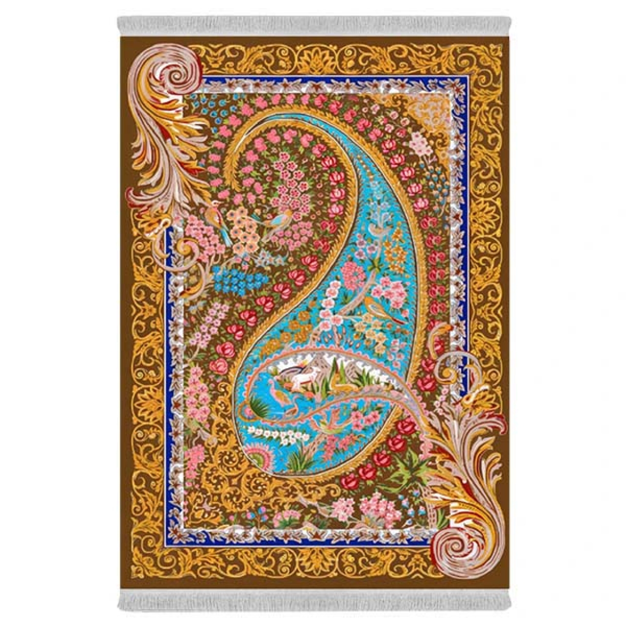 فرش پارچهای دفه مدل فرشینه هازان مخمل کد 093