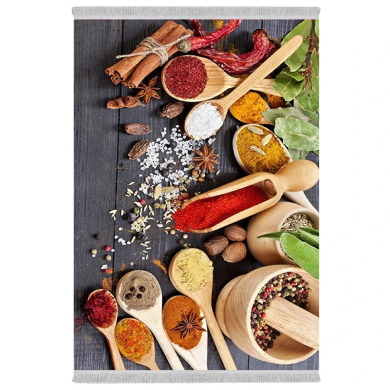 فرش پارچهای دفه مدل فرشینه طرح آشپزخانه کد 1154