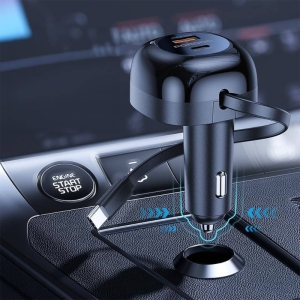  شارژر فندکی فست شارژ ماشین 47 وات Type-C و USB پورودو مدل PD-FWCH030-BK 