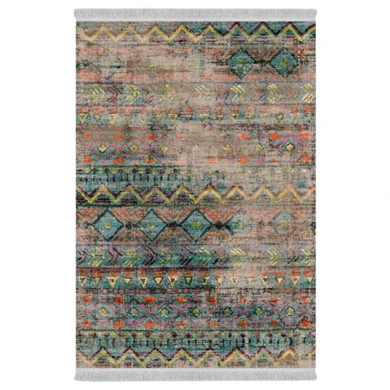 فرش پارچهای دفه مدل فرشینه طرح مدرن کد 675