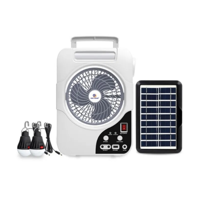 پنکه خورشیدی و چراغ قابل حمل مدل EP-608 | Easy Power