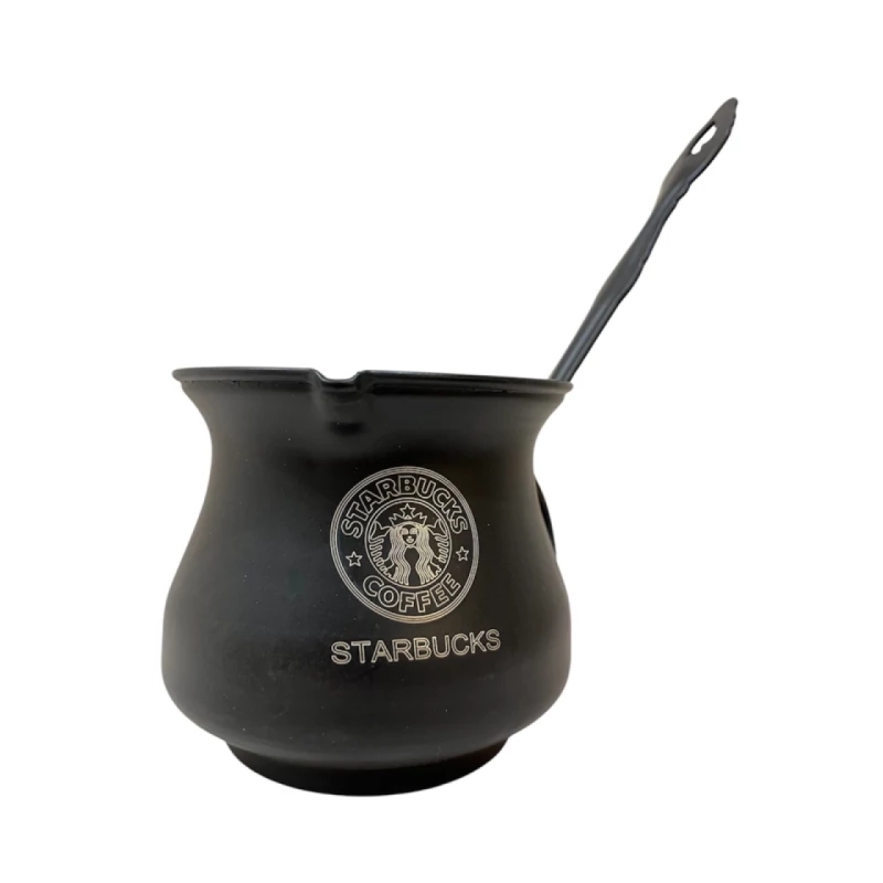 قهوه جوش دسته آلومینیومی استارباکس سایز 2